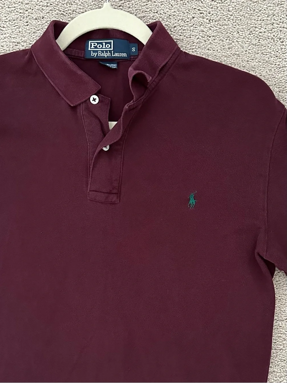 Polo Ralph Lauren Fall Burgundy / Maroon / Oxblood Long Sleeve Polo Shirt